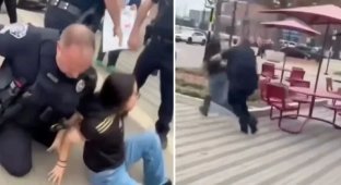 Школьница бросила в полицейского напиток и пожалела (6 фото + 1 видео)