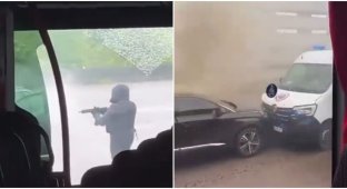 In France, a group of armed men attacked a prison convoy and freed a criminal (2 photos + 1 video)