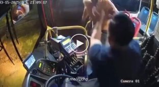 A daring attack on a bus driver