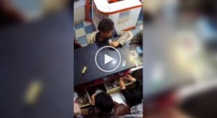 An Indian resident bit through a battery