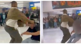 In Las Vegas, a teacher beat a student for making a racist remark (4 photos + 1 video)