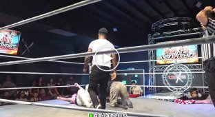 Сын бывшего чемпиона UFC неожиданно напал на рестлера и избил его