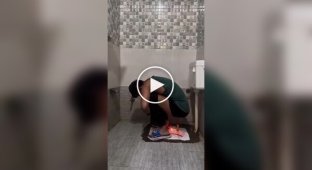 Dangerous experiment in the restroom