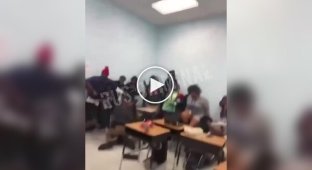 A fight at an American school