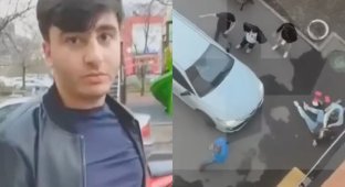 “Their customs are like this”: in Russia, a guy attacked a biker with a knife after remarking about illegal parking (3 photos + 2 videos)