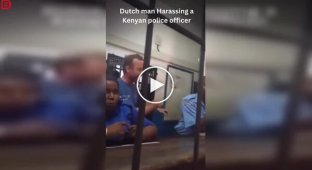 A Dutch tourist in Kenya caused a huge scene: he spat in a police officer's face.