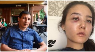 The wife of a Kazakh diplomat said that he beat and raped her for 10 years (3 photos + 1 video)