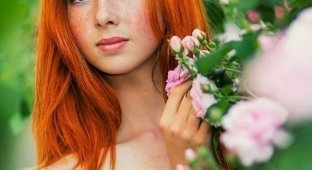 Bright and beautiful red-haired girls