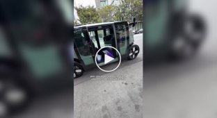Бездомний намагався покататися з дівчиною на безпілотному таксі