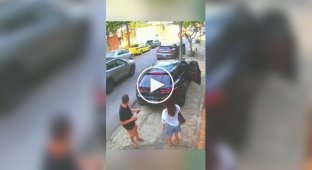 Попытка угона автомобиля Porsche в Бразилии