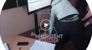 In Russia, a teacher attacked a schoolboy with his fists