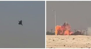 В Дубае на авиашоу разбился индийский истребитель (2 фото + 5 видео)