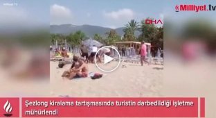 Beach worker in Alanya beats up a tourist