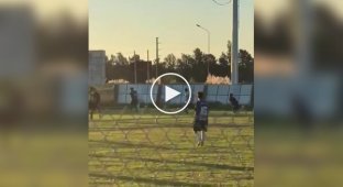 A football player was arrested after attacking a referee during match