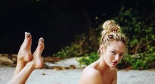 Seductive girls in the beach sand