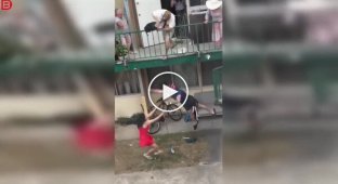 From words to deeds: A man was thrown from a balcony during a conflict