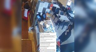 A guy robbed a cafe, asking for water and taking it Tips