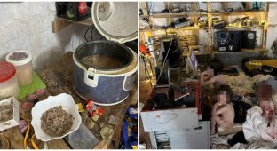 In Russia, in the basement of a nine-story building, they found three naked children who lived in terrible conditions (3 photos + 3 videos)