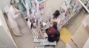 In Russia, men with weapons burst into a pharmacy, demanding drugs containing narcotic substances