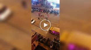 A crowd of trannies gave a Russian a beating in Thailand