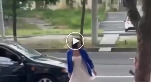 A beggar attacked a girl