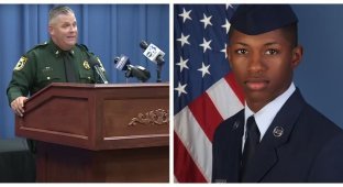 In the USA, a policeman mixed up the apartments and opened fire on an Air Force pilot (2 photos + 2 videos)