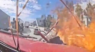 Mass accident seen from the cab of a "professional" (4 photos + 2 videos)