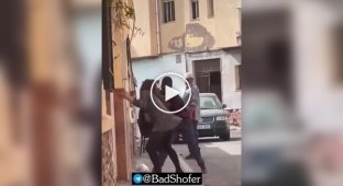 In Spain, migrants harass girls.