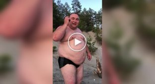 An unsuccessful dive into the water