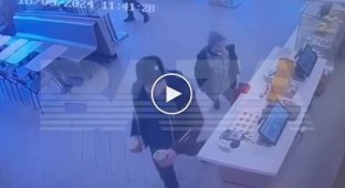 In Russia, a disgruntled customer splashed hot coffee in the face of a snack bar manager.