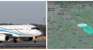 A Sukhoi Superjet 100 plane crashed in Russia (3 photos + 4 videos)