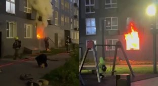 In Russia, a girl accidentally set fire to an apartment during an exorcism ritual (2 photos + 3 videos)