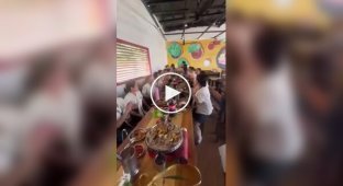 An explosion at a restaurant in the Philippines was caught on video.