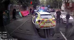 Нападение на британских полицейских попало на видео