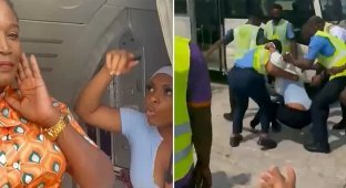 Пасажирка вдарила стюардесу у відповідь на прохання вимкнути телефон (11 фото + 1 відео)