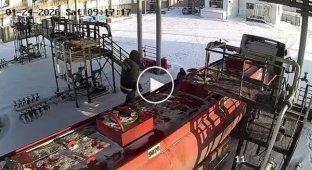 In Kazakhstan, a worker nearly died when a fuel tanker exploded