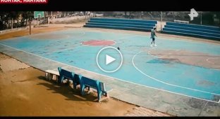 A basketball hoop crushed a youth national team player in India