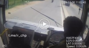 Bus driver became ill while driving