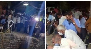 In India, five men from the same family died trying to pull a cat out of a well (3 photos + 1 video)