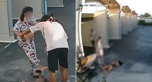 A pregnant abandoned wife beat her husband's mistress to death (2 photos + 1 video)