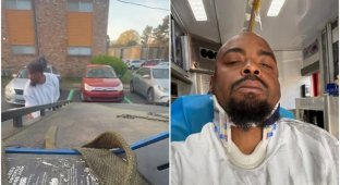 Attempt to confiscate a car from a defaulter went wrong (3 photos + 1 video)