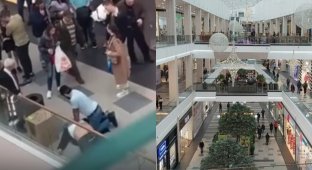 A courier who worked for several weeks without days off died in a Russian shopping center (2 photos + 1 video)