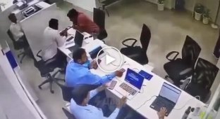 Working hard: an office employee died at work