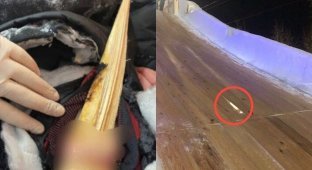 In the Sverdlovsk region, a teenager rolled down a wooden slide and found himself in trouble (6 photos)