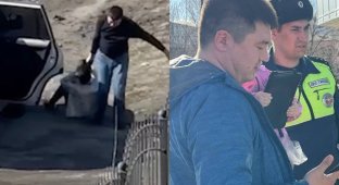 In Russia, Cheboksary, an ex-assistant to a deputy dragged a woman by her hair to a car (3 photos + 1 video)