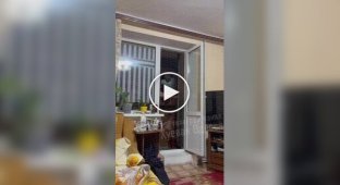 A man climbed to the fourth floor and entered an apartment through a window