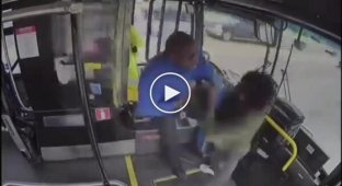 A citizen lacking in intellect got into a fight with a bus driver while driving