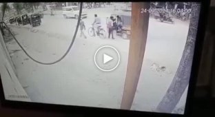 Drunk guy chose the wrong place to cross the road.