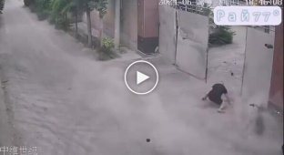 The assassination attempt and the pursuit of the scooter driver were caught on camera in China