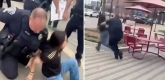 Школярка кинула у поліцейського напій та пошкодувала (6 фото + 1 відео)